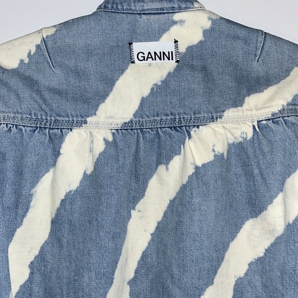 Super rare GANNI partially bleached denim shirt/jacket - Picture 3 of 8